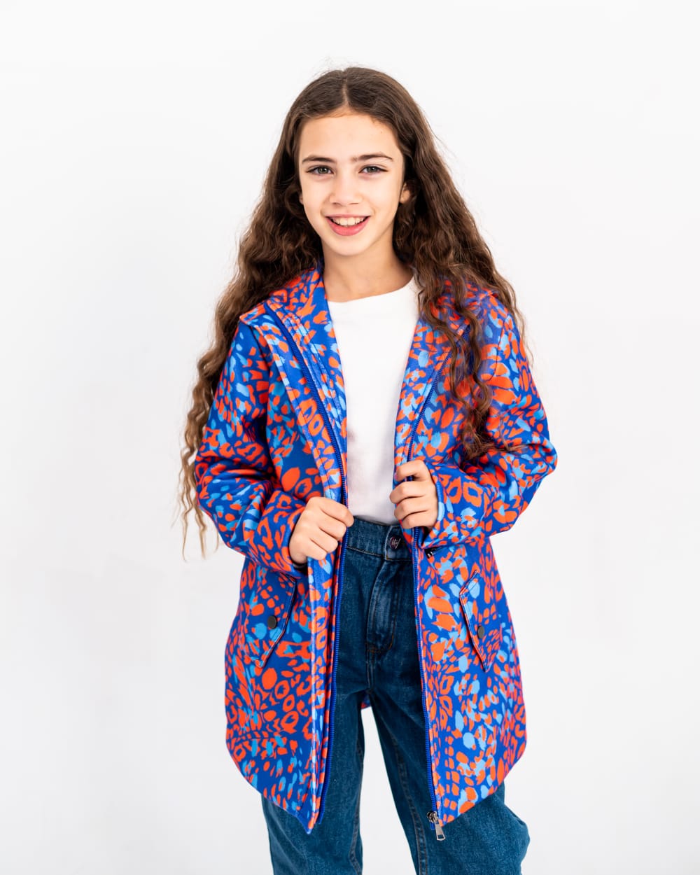 PRINTED JACKET-BLUE