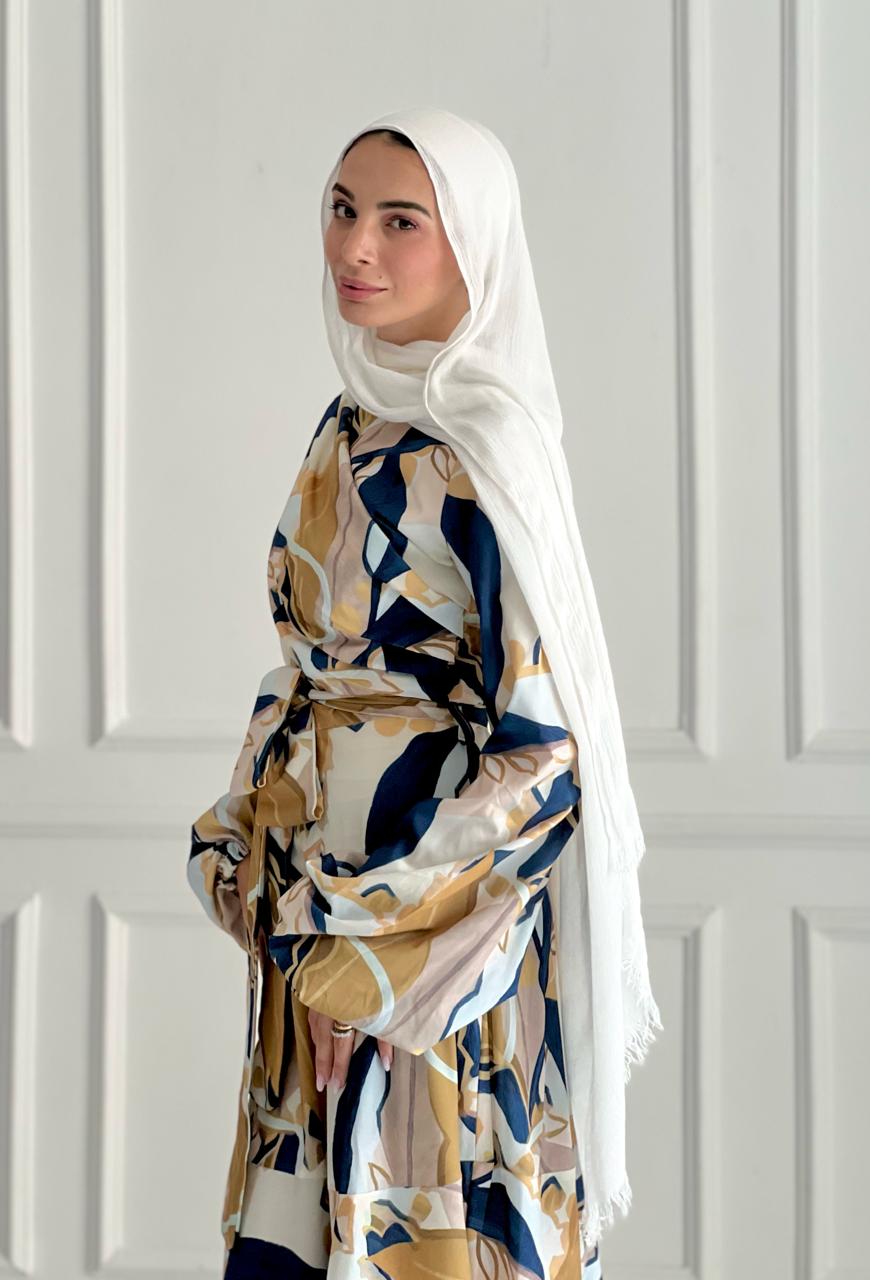 CRINKLE MODAL SCARF-OFF WHITE