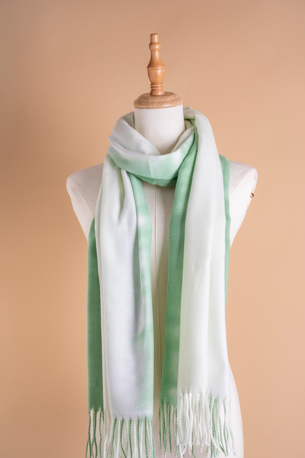 MIXED WOOL SCARF-OLIVE