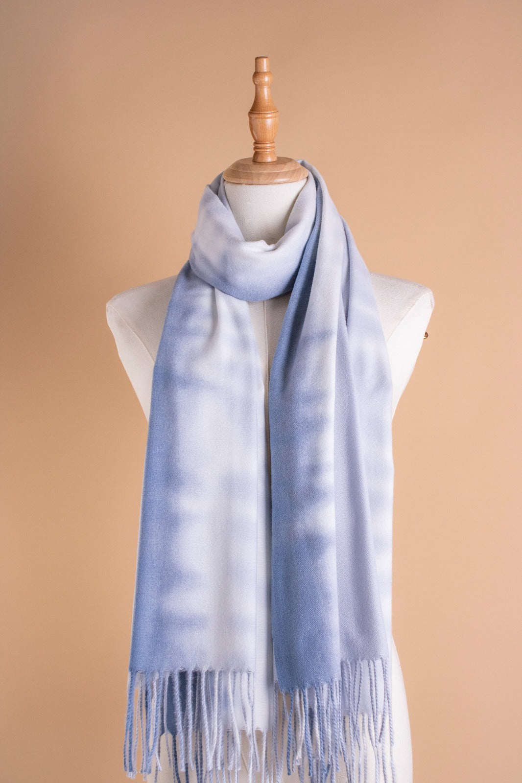 MIXED WOOL SCARF-BABY BLUE