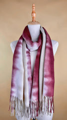 MIXED WOOL SCARF-Burgundy