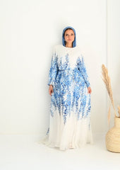 FLOWERED BLUE DRESS