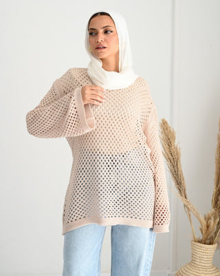 CUTWORK OVERSIZED TOP-PAIGE