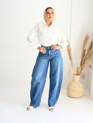 BALLOON DENIM PANT-DARK BLUE