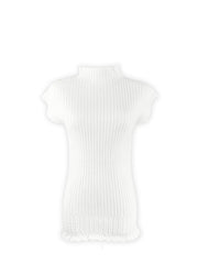 Sleeveless Ribbed Knit Top-off white