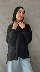 OVERSIZED MILTON SWEATSHIRT-BLACK