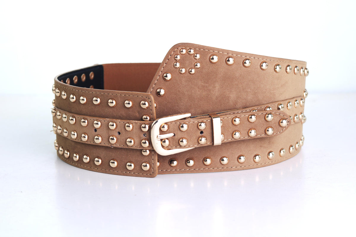 GOLDEN STUDDED BELT -GOLD