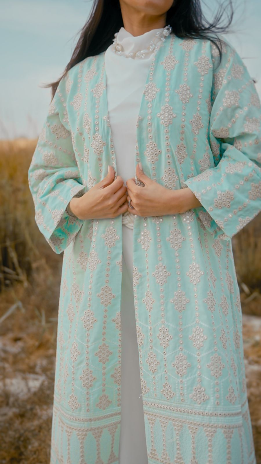 SEHR KAFTAN-MINT GREEN