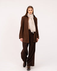 LONG OVERSHIRT-BROWN