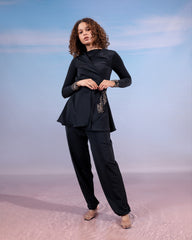 WAVES SWIMSUIT TOP-BLACK ( TOP ONLY )