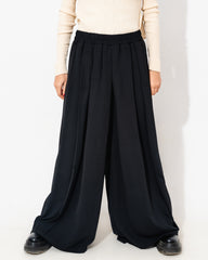 Pleated Wide Leg Pants BLACK